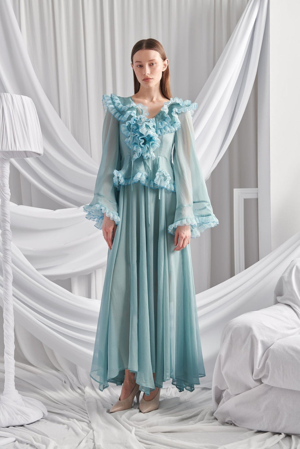 belisas formal dresses Bliss Dress Blue – CELIA B US US Size:20W Tarik Ediz 53174 - Short sleeve at right Sleeve Detail