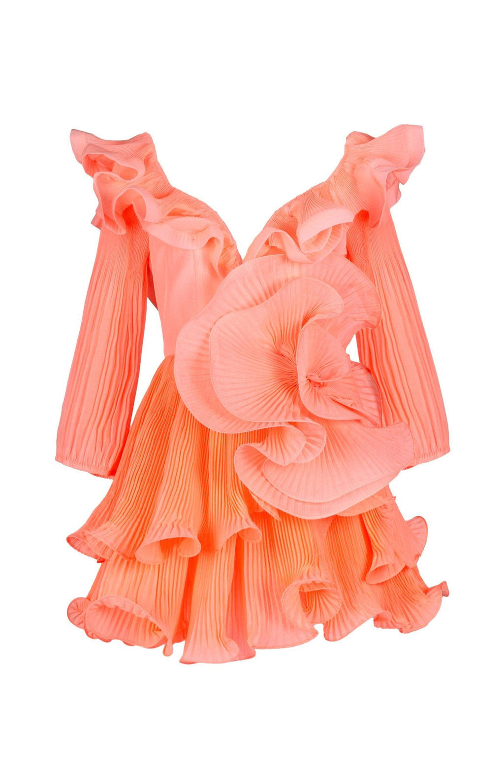 open lace back dress Pink And Orange Floral Printed Wrap Over Strappy Midi Dress – AX Paris main image 1