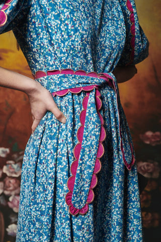 ALAMO DRESS BLUE CORDUROY - CELIA B