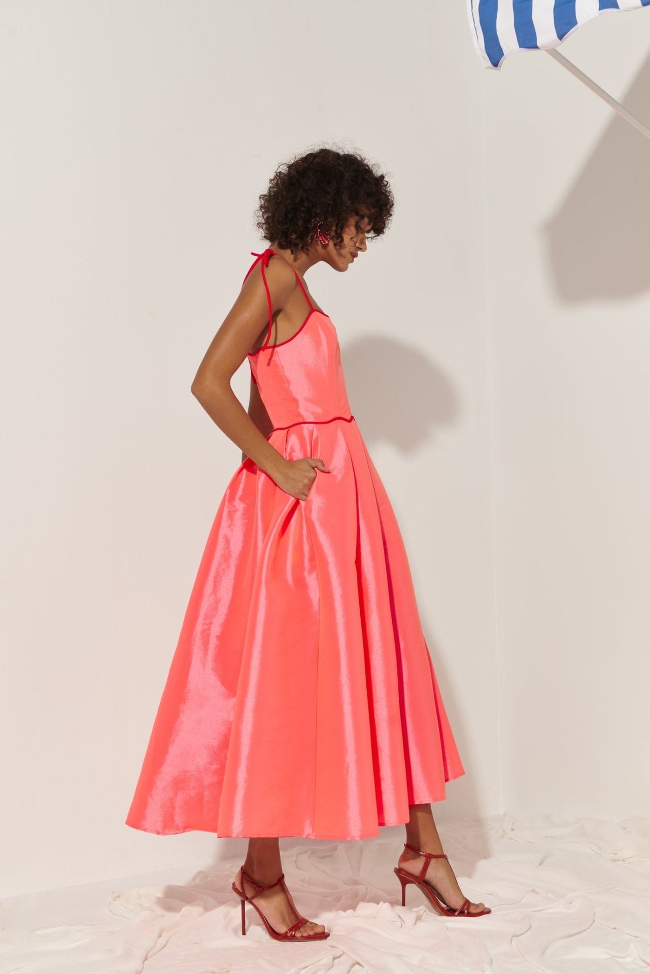alma pink dress Alma Dress Peony THE LABEL EDITION