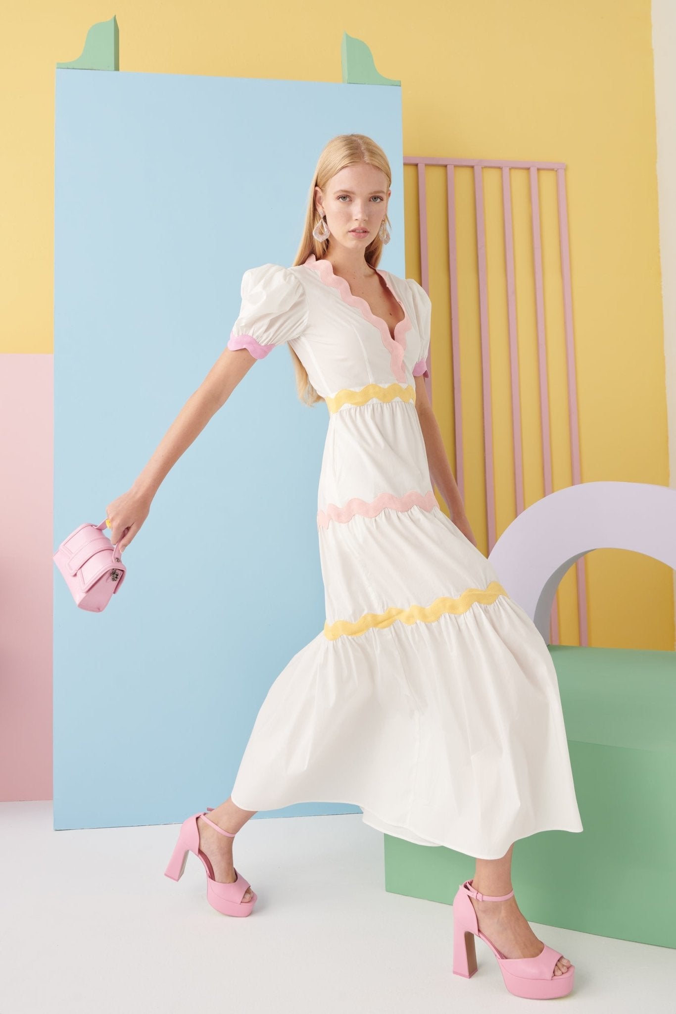 AQUA DRESS WHITE CELIA B US AQUA DRESS WHITE CELIA B US