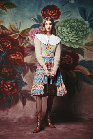 CAOBA SKIRT GREEN COTTON - CELIA B