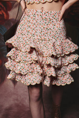 CHIHUAHUA SKIRT WHITE CORDUROY - CELIA B