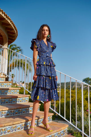 DELFINA DRESS BLUE - CELIA B