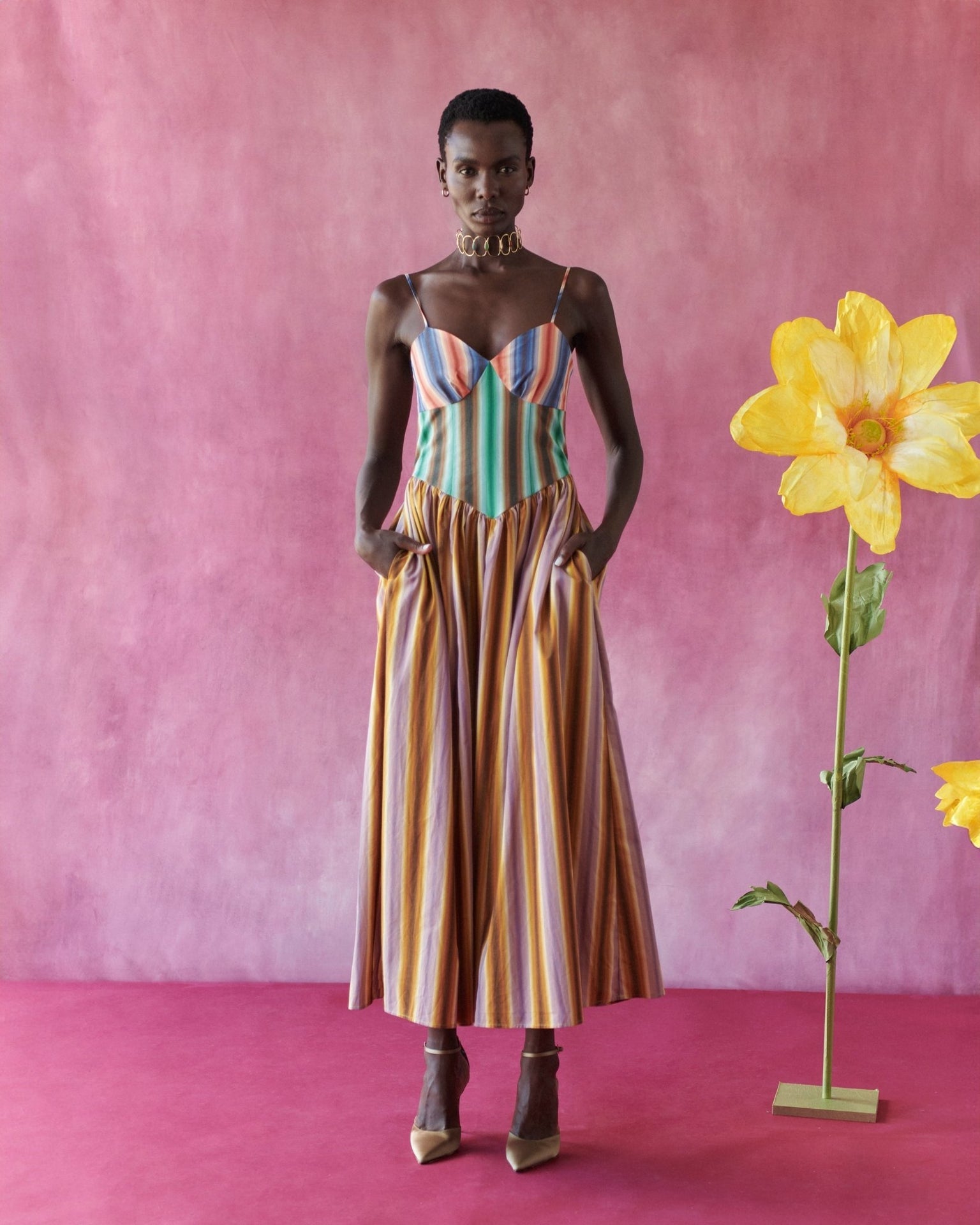 celiab iluka dress long CeliaB Duku Dress | Stripe | Size M
