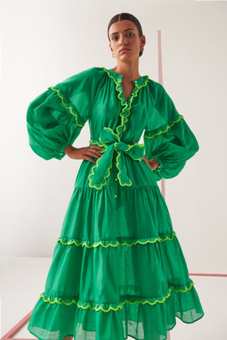 Flame Dress Green - CELIA B