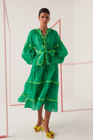 Flame Dress Green - CELIA B