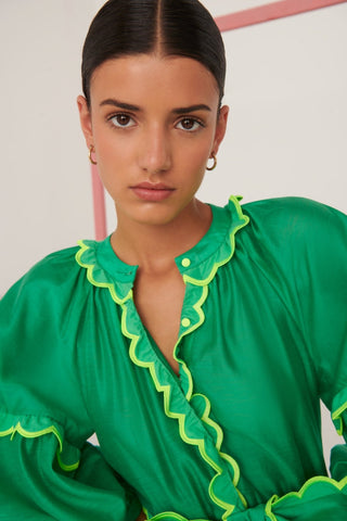 Flame Dress Green - CELIA B