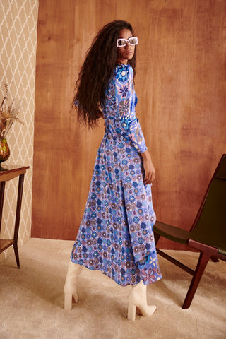 KAZBEK DRESS BLUE - CELIA B