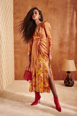 KAZBEK DRESS ORANGE - CELIA B