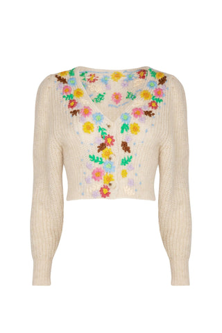 REDWOOD CARDIGAN WHITE - CELIA B