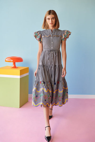 Reise Dress Vichy Black – CELIA B US
