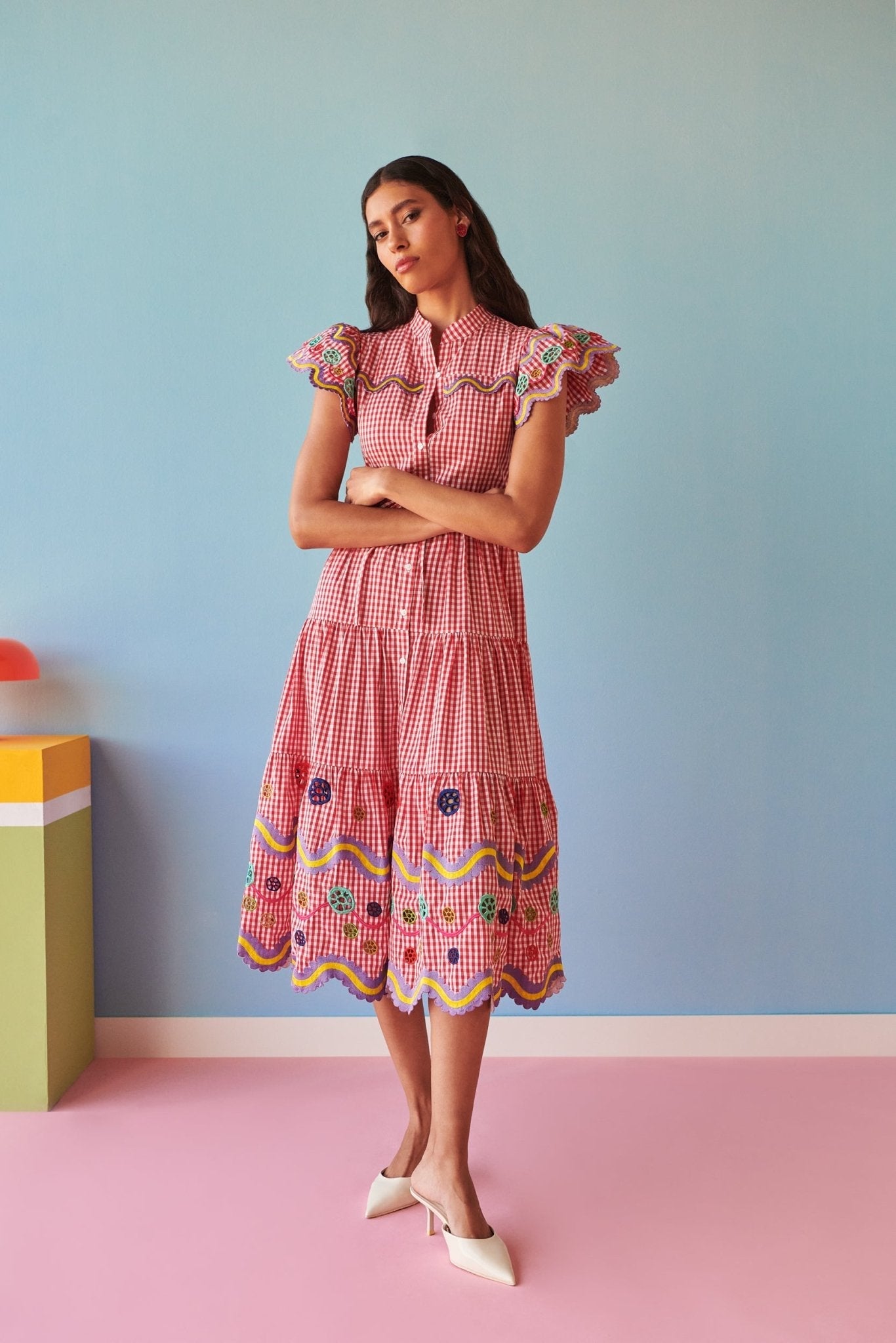 red gingham print dress Toulouse Mini Dress | Red Gingham | Womens
