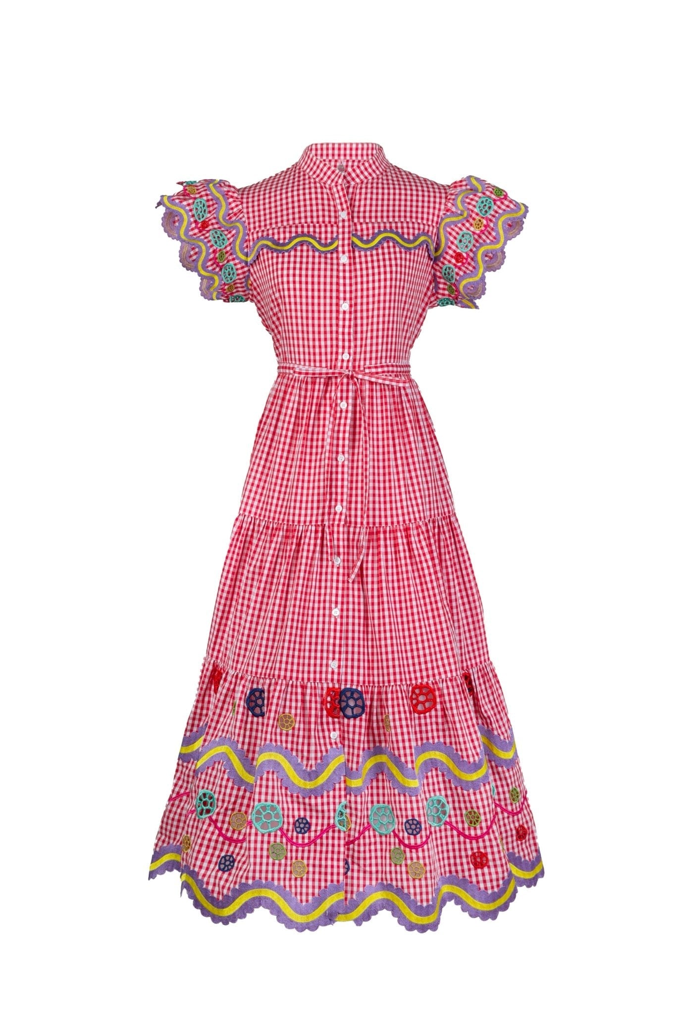 Reise Dress Vichy Red CELIA B US Reise Dress Vichy Red CELIA B US
