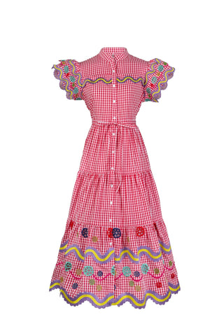 celia b curazao dress pink Pink Curazao Vichy Dress CeliaB Pink / XS