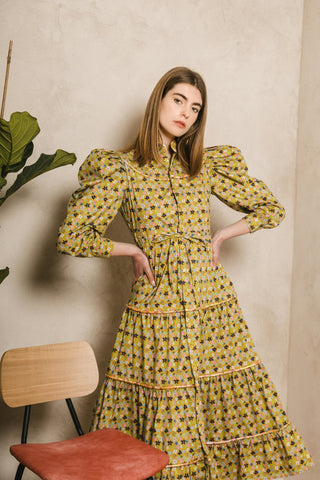 SABINA DRESS GREEN - CELIA B